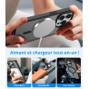 Vansdon Magnétique Coque pour iPhone 15 Pro avec 1 Verre Trempé, Compatible avec MagSafe, Protection Contre Les Chutes de qualit