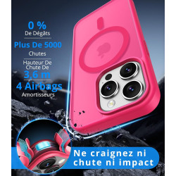Vansdon Magnétique Coque pour iPhone 15 Pro avec 1 Verre Trempé, Compatible avec MagSafe, Protection Contre Les Chutes de qualit