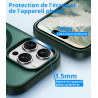 Vansdon Magnétique Coque pour iPhone 15 Pro avec 1 Verre Trempé, Compatible avec MagSafe, Protection Contre Les Chutes de qualit