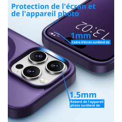 Vansdon Magnétique Coque pour iPhone 15 Pro avec 1 Verre Trempé, Compatible avec MagSafe, Protection Contre Les Chutes de qualit