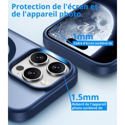 Vansdon Magnétique Coque pour iPhone 15 Pro Max avec 1 Verre Trempé, Compatible avec MagSafe, Protection Contre Les Chutes de qu