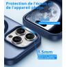 Vansdon Magnétique Coque pour iPhone 15 Pro Max avec 1 Verre Trempé, Compatible avec MagSafe, Protection Contre Les Chutes de qu