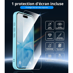 Vansdon Magnétique Coque pour iPhone 15 Pro Max avec 1 Verre Trempé, Compatible avec MagSafe, Protection Contre Les Chutes de qu