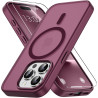 Vansdon Magnétique Coque pour iPhone 15 Pro Max avec 1 Verre Trempé, Compatible avec MagSafe, Protection Contre Les Chutes de qu