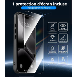 Vansdon Magnétique Coque pour iPhone 15 Pro Max avec 1 Verre Trempé, Compatible avec MagSafe, Protection Contre Les Chutes de qu