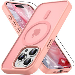 Vansdon Magnétique Coque pour iPhone 15 Pro Max avec 1 Verre Trempé, Compatible avec MagSafe, Protection Contre Les Chutes de qu