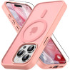 Vansdon Magnétique Coque pour iPhone 15 Pro Max avec 1 Verre Trempé, Compatible avec MagSafe, Protection Contre Les Chutes de qu