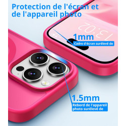 Vansdon Magnétique Coque pour iPhone 15 Pro Max avec 1 Verre Trempé, Compatible avec MagSafe, Protection Contre Les Chutes de qu