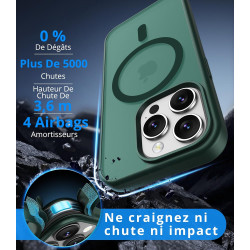 Vansdon Magnétique Coque pour iPhone 15 Pro Max avec 1 Verre Trempé, Compatible avec MagSafe, Protection Contre Les Chutes de qu