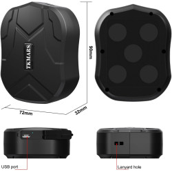 4G Traceur GPS Voiture 4G Magnétique Étanche, Tracker GPS Moto sans Carte SIM Localisation en Temps Réel, Traqueur GPS Voiture L