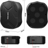 4G Traceur GPS Voiture 4G Magnétique Étanche, Tracker GPS Moto sans Carte SIM Localisation en Temps Réel, Traqueur GPS Voiture L