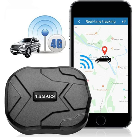4G Traceur GPS Voiture sans Carte SIM Longue Autonomie 6 Mois, Antivol Tracker Professionnel Aimanté,Parcours Historique Alarme 