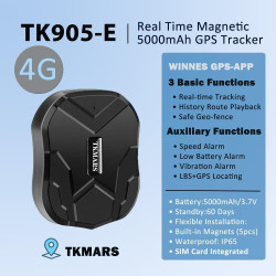 4G Traceur GPS Voiture sans Carte SIM Longue Autonomie 6 Mois, Antivol Tracker Professionnel Aimanté,Parcours Historique Alarme 