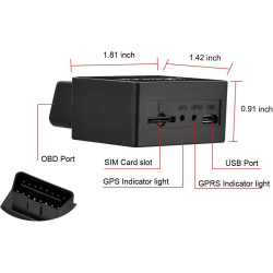 Winnes TK816 Traceur GPS pour voiture 4G OBD2 Tracker GPS résistant à l'eau Alerte de vitesse application gratuite pour camionne