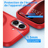 Vansdon Magnétique Coque pour iPhone 16 avec 1 Verre Trempé, Compatible avec MagSafe, Protection Contre Les Chutes de qualité Mi