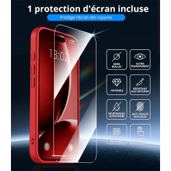 Vansdon Magnétique Coque pour iPhone 16 avec 1 Verre Trempé, Compatible avec MagSafe, Protection Contre Les Chutes de qualité Mi