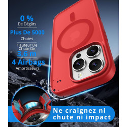 Vansdon Magnétique Coque pour iPhone 16 Pro Max avec 1 Verre Trempé, Compatible avec MagSafe, Protection Contre Les Chutes de qu