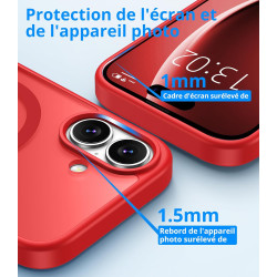 Vansdon Magnétique Coque pour iPhone 17 avec 1 Verre Trempé, Compatible avec MagSafe, Protection Contre Les Chutes de qualité Mi