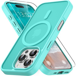 Vansdon Magnétique Coque pour iPhone 16 Pro avec 1 Verre Trempé, Compatible avec MagSafe, Protection Contre Les Chutes de qualit