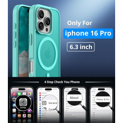 Vansdon Magnétique Coque pour iPhone 16 Pro avec 1 Verre Trempé, Compatible avec MagSafe, Protection Contre Les Chutes de qualit
