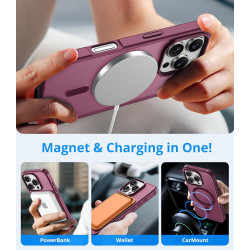Vansdon Magnétique Coque pour iPhone 16 Pro avec 1 Verre Trempé, Compatible avec MagSafe, Protection Contre Les Chutes de qualit