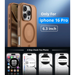 Vansdon Magnétique Coque pour iPhone 16 Pro avec 1 Verre Trempé, Compatible avec MagSafe, Protection Contre Les Chutes de qualit