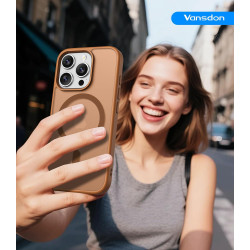 Vansdon Magnétique Coque pour iPhone 16 Pro avec 1 Verre Trempé, Compatible avec MagSafe, Protection Contre Les Chutes de qualit