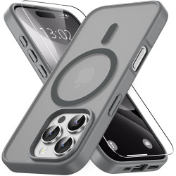 Vansdon Magnétique Coque pour iPhone 16 Pro avec 1 Verre Trempé, Compatible avec MagSafe, Protection Contre Les Chutes de qualit