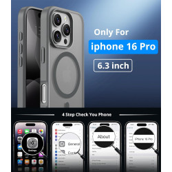 Vansdon Magnétique Coque pour iPhone 16 Pro avec 1 Verre Trempé, Compatible avec MagSafe, Protection Contre Les Chutes de qualit