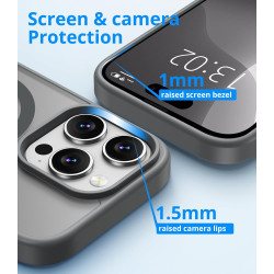 Vansdon Magnétique Coque pour iPhone 16 Pro avec 1 Verre Trempé, Compatible avec MagSafe, Protection Contre Les Chutes de qualit