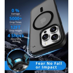 Vansdon Magnétique Coque pour iPhone 16 Pro avec 1 Verre Trempé, Compatible avec MagSafe, Protection Contre Les Chutes de qualit