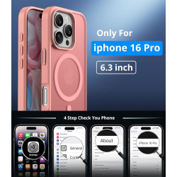 Vansdon Magnétique Coque pour iPhone 16 Pro avec 1 Verre Trempé, Compatible avec MagSafe, Protection Contre Les Chutes de qualit