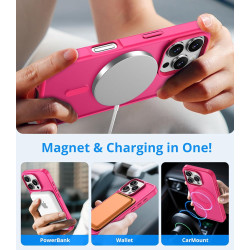 Vansdon Magnétique Coque pour iPhone 16 Pro avec 1 Verre Trempé, Compatible avec MagSafe, Protection Contre Les Chutes de qualit