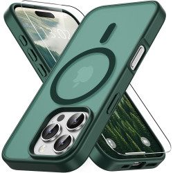 Vansdon Magnétique Coque pour iPhone 16 Pro avec 1 Verre Trempé, Compatible avec MagSafe, Protection Contre Les Chutes de qualit