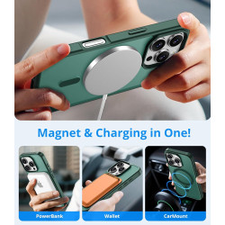 Vansdon Magnétique Coque pour iPhone 16 Pro avec 1 Verre Trempé, Compatible avec MagSafe, Protection Contre Les Chutes de qualit