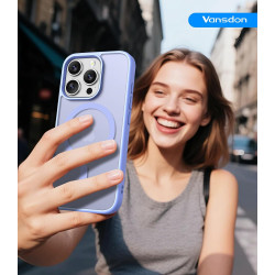 Vansdon Magnétique Coque pour iPhone 16 Pro avec 1 Verre Trempé, Compatible avec MagSafe, Protection Contre Les Chutes de qualit
