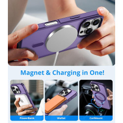 Vansdon Magnétique Coque pour iPhone 16 Pro avec 1 Verre Trempé, Compatible avec MagSafe, Protection Contre Les Chutes de qualit
