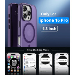 Vansdon Magnétique Coque pour iPhone 16 Pro avec 1 Verre Trempé, Compatible avec MagSafe, Protection Contre Les Chutes de qualit