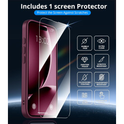 Coque Vansdon Magnétique pour iPhone 16 avec 1 Verre Trempé, Compatible MagSafe, Protection Militaire, Coque Mat Translucide Fin