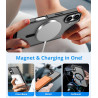 Coque Vansdon Magnétique pour iPhone 16 avec Verre Trempé, Compatible MagSafe, Protection Militaire, Coque Mat Translucide Fine 