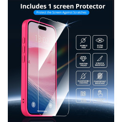 Coque Vansdon Magnétique pour iPhone 16, 1 Verre Trempé, Compatible MagSafe, Protection Militaire, Coque Mat Translucide Fine An