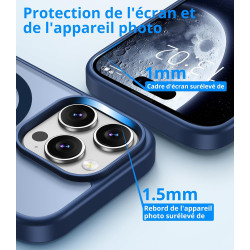 Vansdon Magnétique Coque pour iPhone 16 Pro Max avec 1 Verre Trempé, Compatible avec MagSafe, Protection Contre Les Chutes de qu