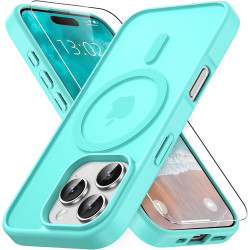Vansdon Magnétique Coque pour iPhone 16 Pro Max avec 1 Verre Trempé, Compatible avec MagSafe, Protection Contre Les Chutes de qu