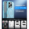 Vansdon Magnétique Coque pour iPhone 16 Pro Max avec 1 Verre Trempé, Compatible avec MagSafe, Protection Contre Les Chutes de qu