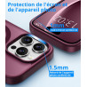 Vansdon Magnétique Coque pour iPhone 16 Pro Max avec 1 Verre Trempé, Compatible avec MagSafe, Protection Contre Les Chutes de qu