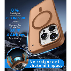Vansdon Magnétique Coque pour iPhone 16 Pro Max avec 1 Verre Trempé, Compatible avec MagSafe, Protection Contre Les Chutes de qu