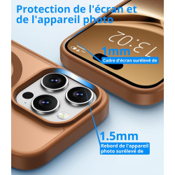 Vansdon Magnétique Coque pour iPhone 16 Pro Max avec 1 Verre Trempé, Compatible avec MagSafe, Protection Contre Les Chutes de qu
