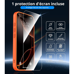 Vansdon magnétique coque pour iphone 16 pro max avec 1 verre trempé, compatible avec magsafe, protection contre les chutes de qu