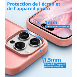 Vansdon Magnétique Coque pour iPhone 16 Pro Max avec 1 Verre Trempé, Compatible avec MagSafe, Protection Contre Les Chutes de qu