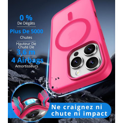 Vansdon Magnétique Coque pour iPhone 16 Pro Max avec 1 Verre Trempé, Compatible avec MagSafe, Protection Contre Les Chutes de qu